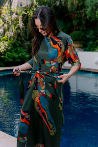 Sarong Jacaré Verde