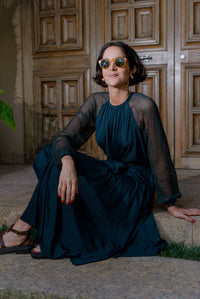 Vestido de Malha Marinho