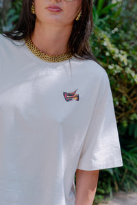 Camiseta Boxy Woman In Hat
