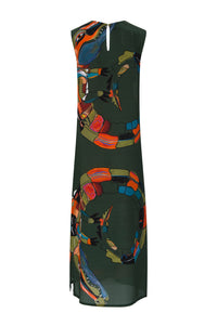 Vestido Sônia Jacaré Verde