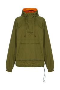 Wind Jacket Verde com Laranja à Prova d’Água