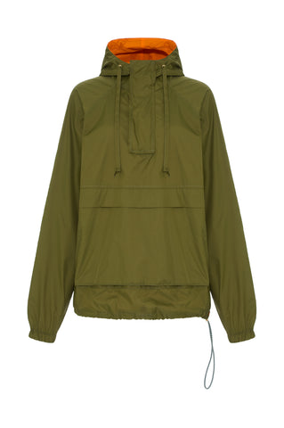 Wind Jacket Verde com Laranja à Prova d’Água