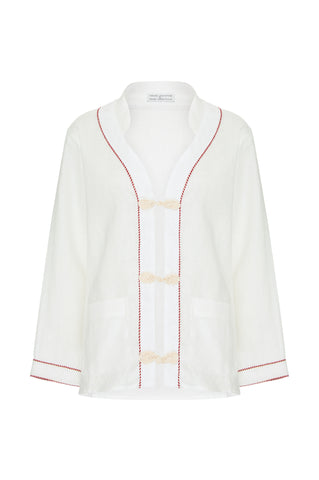 Vest de Linho Off com Vivo