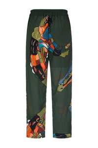 Calça Elástico Jacaré Verde