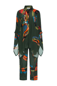 Calça Elástico Jacaré Verde