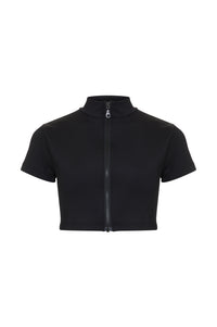 Top Zíper Preto