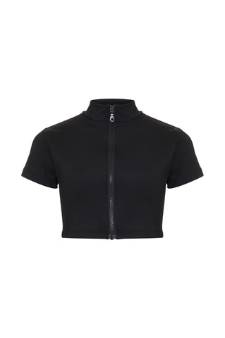 Top Zíper Preto