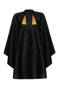 Black Linen Poncho