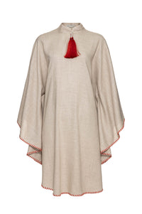 Cream Color Linen Poncho