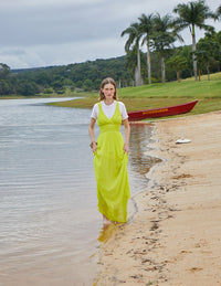 Vestido Fernanda Amarelo Flúor