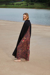 Black Pleated Maxi Dress