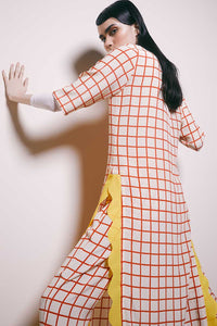 The Red Checkered Sonia Waves Dress