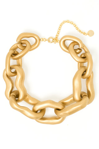 Colar Elos Orgânico Dourado