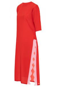 Sonia Ondas Red and Pink Dress