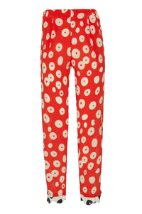 Red Octopus Waves Elastic Pants with PB Octopus