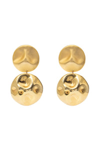 Golden Double Hammered Earring