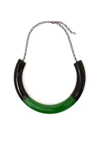 Bicolor Black and Green Choker