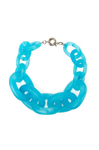 Light Blue Link Necklace