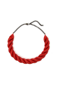 Choker Corda de Metal Vermelho